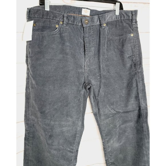 Dockers Durable Construction 5 Pocket Straight Fit 36x27.5” Gray Corduroy Pants - Picture 7 of 16